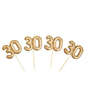 20 “30 somistehammastikkuja kultaisena – Glitz & Glamour Black & Gold