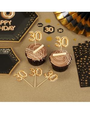 20 “30 somistehammastikkuja kultaisena – Glitz & Glamour Black & Gold