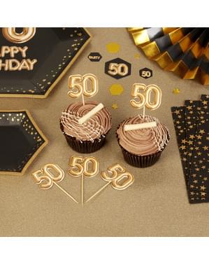 20 “50 somistehammastikkuja kultaisena – Glitz & Glamour Black & Gold