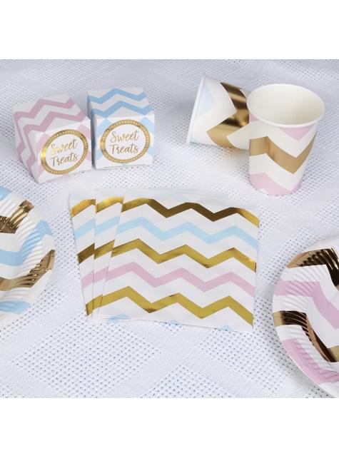 25 bustine di carta zigzag multicolore - Pattern Works