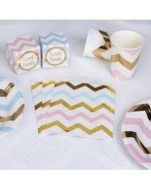 25 Flerfarvede Zigzag papirposer - Pattern Works