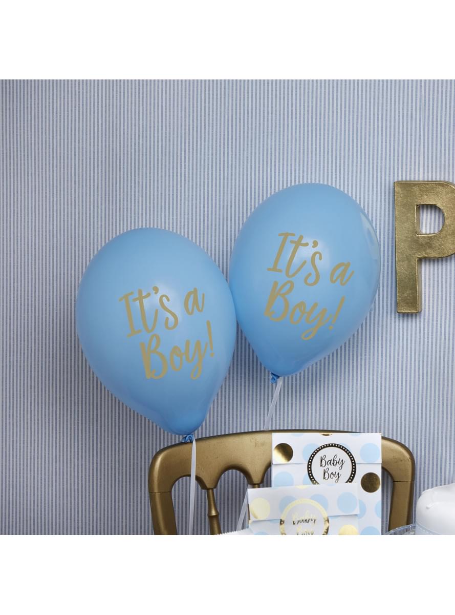 8 ballons en latex bleus 