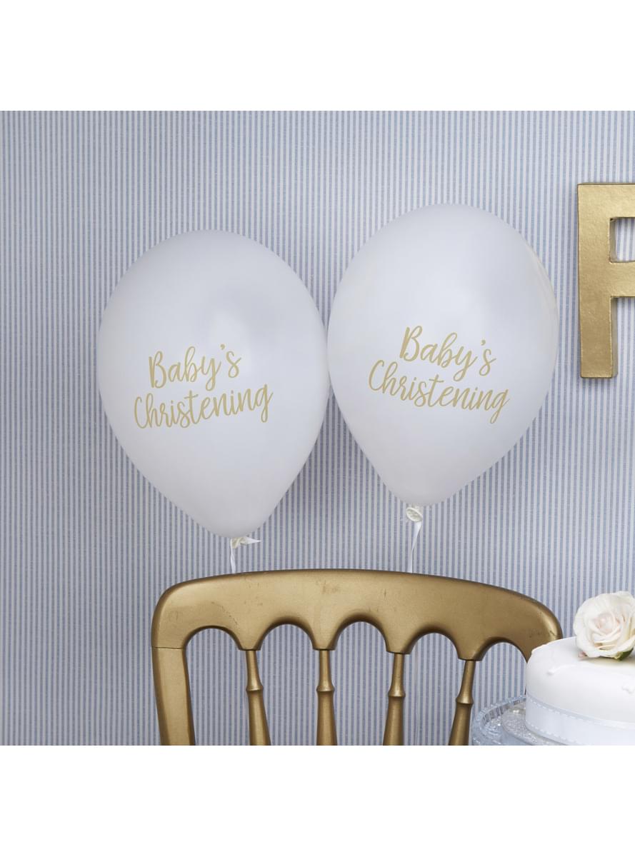 Zestaw 8 balony lateksowe “Baby's Christening” - Pattern Works