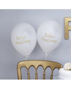 Set iz 8 "Baby's Christening" balončkov iz lateksa - Pattern Works
