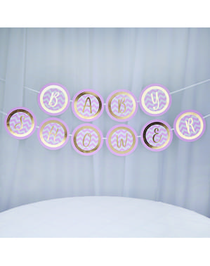 Рожева декоративна гірлянда «Baby Shower» - Pattern Works Pink