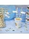 Aufkleber für Strohhalme Set 30-teilig blau und gold - Pattern Works