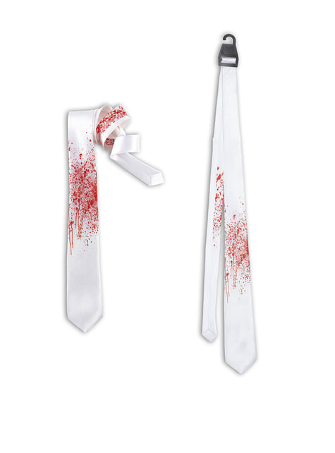 Krawatte weiß blutbesudelt