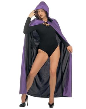 Cape réversible avec capuche noire et à paillettes