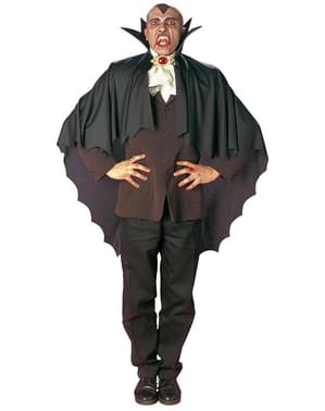 Mantello da vampiro nero con collo