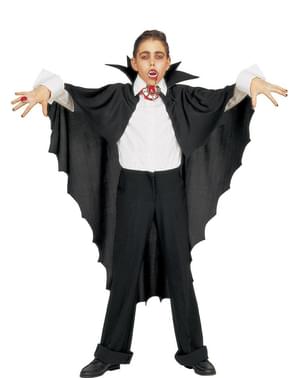 Mantello da vampiro nero con collo