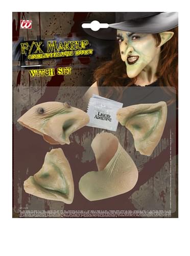 Conjunto de prótese de bruxa