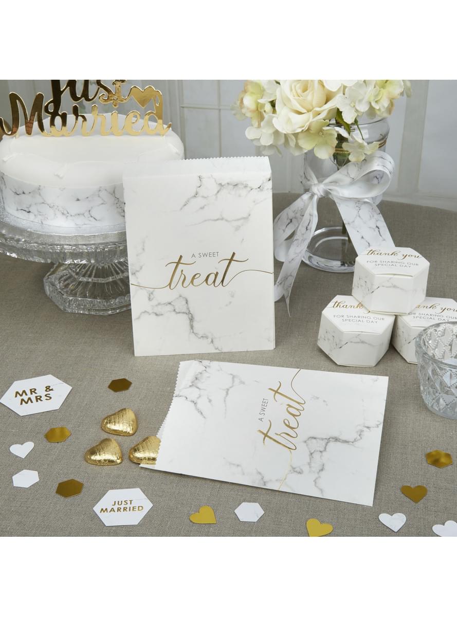 25 bustine per caramelledi carta - Scripted Marble