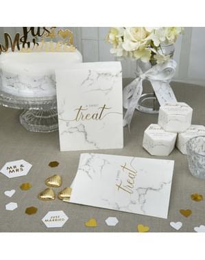 25 bolsitas para chucherías de papel - Scripted Marble
