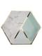 8 piatti esagonali con stampa geometrica verde ment (27 cm) - Colour Block Marble