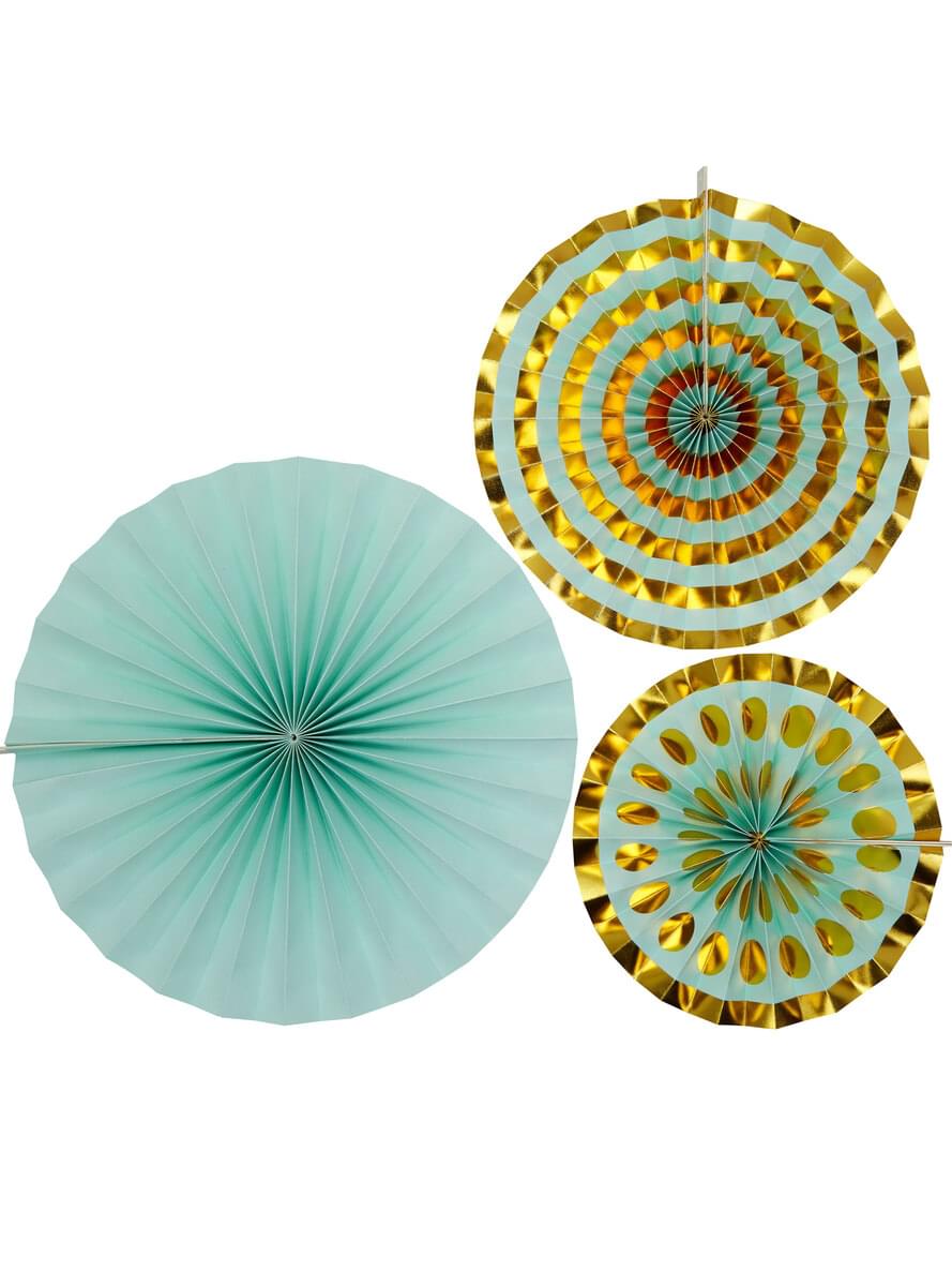 3 rosaces en papier divers - Colour Block Marble