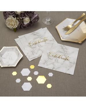 Papierservietten Set 16-teilig - Scripted Marble