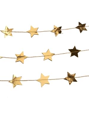 Gold stars garland - Dazzling Christmas