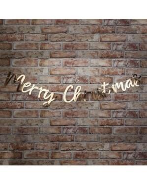 Karangan bunga "Merry Christmas" dengan emas - Dazzling Christmas