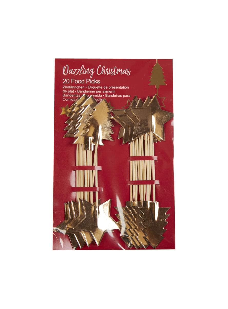 Комплект от 20 хартиени декоративни клечки за зъби - Dazzling Christmas