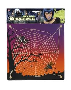 Toile d'araignée fluo avec araignées