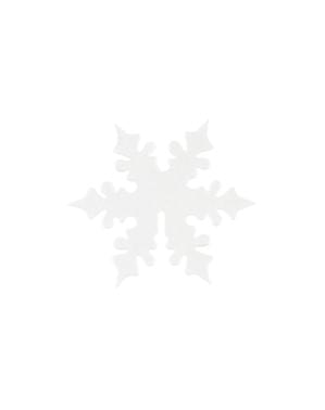 10 muggdekorationer snöflinga vita - Snowflake