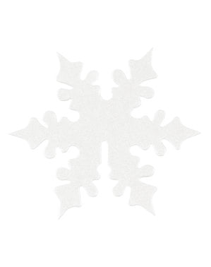 Schneeflocken Glasverzierung Set 10-teilig weiß - Snowflake