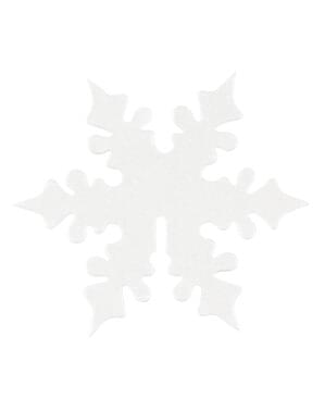 10 white snowflake cup decorations - Snowflake