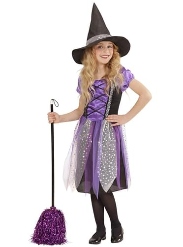 Fato de bruxa estrela para menina