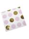 Sett med 16 Rosa & Gull Prikker Papir Servietter - Pattern Works