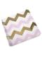 16 tovaglioli a strisce zig zag rosa e dorate di cart (33x33 cm) - Pattern Works