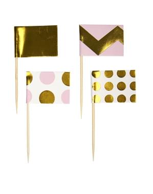 20 Pink & Gold Декоративні вибірка паперу Food - Pattern Works
