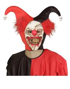 Zombie Clown Mask with Hair