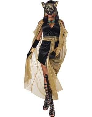 Fato de deusa egípcia Bastet para mulher