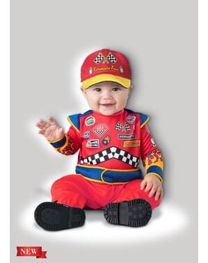 赤ちゃんのためのレースカードライバーのコスチューム