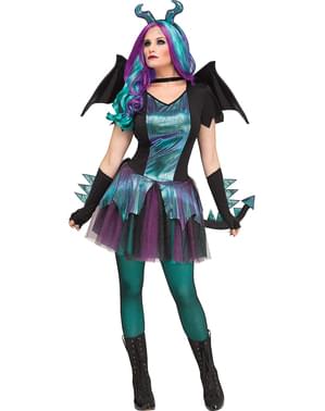 Costume da dragone scuro per donna