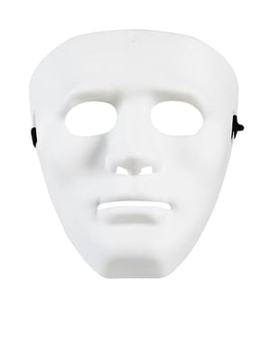 Máscara blanca de delincuente callejero