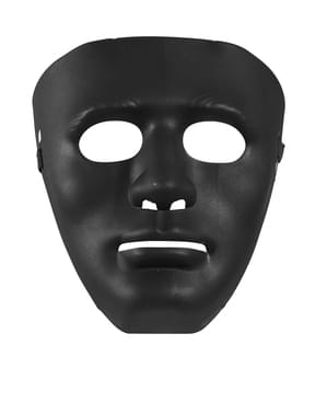 Máscara negra de delincuente callejero