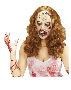 Maska s parukou zombie