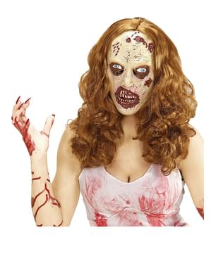 Zombie Girl Mask with Wig