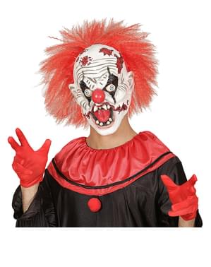 Topeng Badut Zombie Gila dengan Rambut