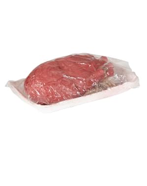 Blutiges Herz vakuumverpackt