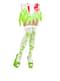 Groen bespatte kousen zombie