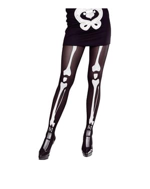 Skull black tights