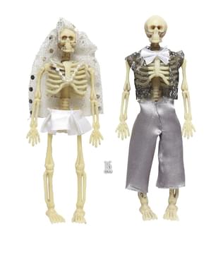 Dekoratív csontváz menyasszony és a vőlegény