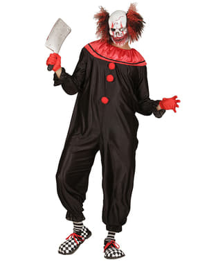 Pánský kostým vražedný klaun černo-červený
