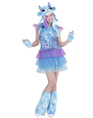 Disfraz de monstruo azul para mujer