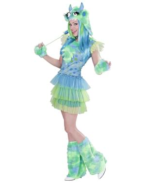 Fato de monstro verde para mulher