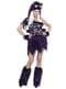 Costume da mostro viola e nero da donna