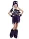 Costume da mostro viola e nero da donna