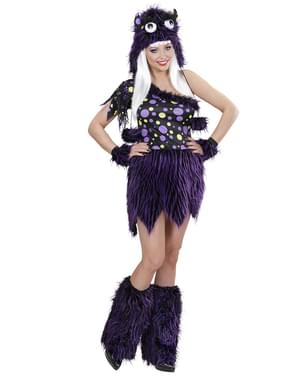 Violet monster kostuum voor vrouw